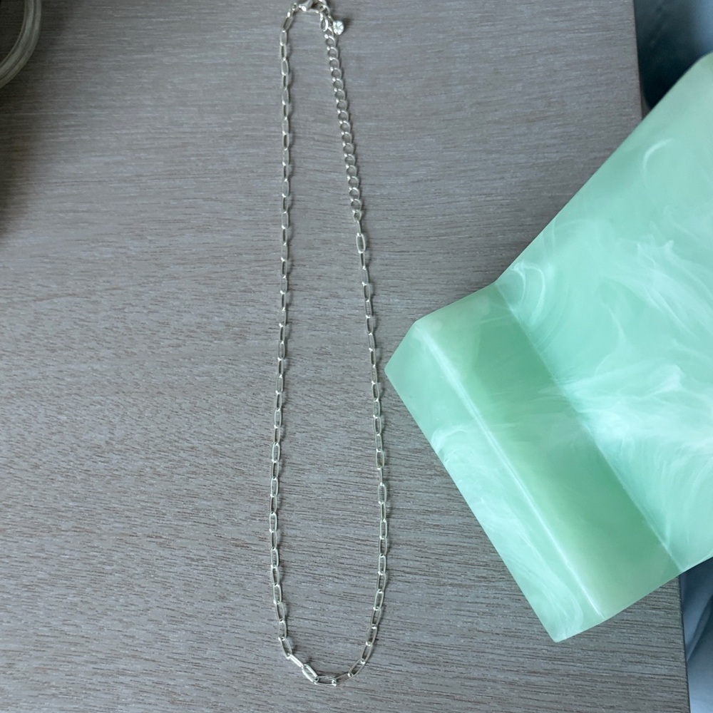 a new day 🦋 Silver Chain-Link Necklace